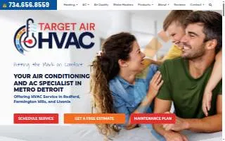 Target Air HVAC website