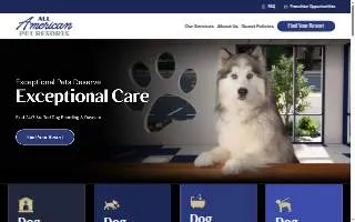 All American Pet Resorts Rochester Hills website