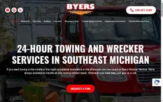 Byers Wrecker Service website