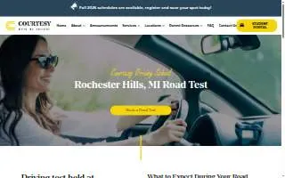 Courtesy Driving School of Rochester Hills website
