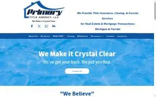 Primary Title Agency, LLC website