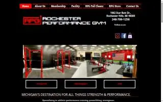 Rochester Performance Gym website