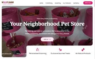 Woof Gang Bakery & Grooming Rochester Hills website