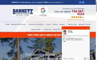 Barnett Roofing & Siding Inc website