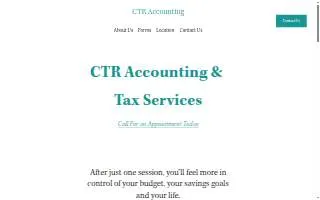 CTR Accounting + Tax Services website