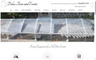Delux Tents & Events website