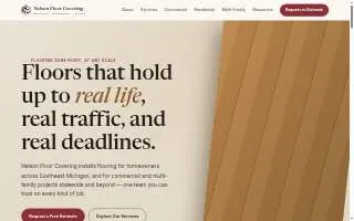 Nelson Floor Covering of Romulus website