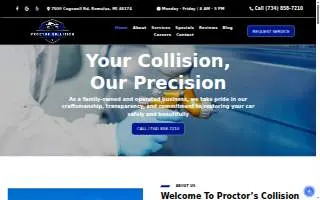 Proctor Collision website