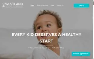 Westland Pediatric Associates of Romulus website
