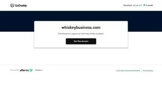Whiskey Business of Roseville website
