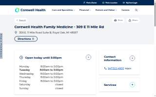 Corewell Health Family Medicine - 309 E 11 Mile Rd  309 E 11 Mile Rd BC