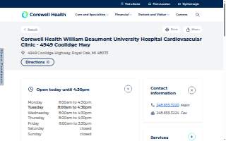 Corewell Health William Beaumont University Hospital Cardiology of Royal Oak