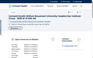 Corewell Health William Beaumont University Hospital Eye Institute Group - 3535 W 13 Mile Rd