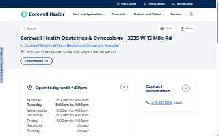 Corewell Health William Beaumont University Hospital Obstetrics & Gynecology - 3535 W 13 Mile Rd