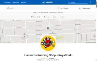 Hanson's Running Shop website