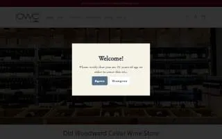 Old Woodward Cellar Wine Store of Beverly Hills website