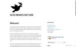 Olive Branch Day Care website