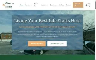 Close to Home Assisted Living website