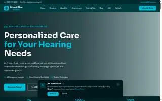 Crystal Clear Hearing website