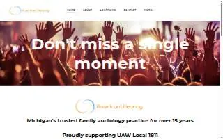 Riverfront Hearing of Saginaw website