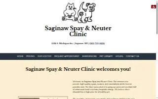 Saginaw Spay & Neuter Clinic website