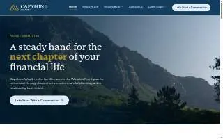 Capstone Wealth Management of Shelby website