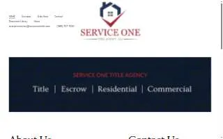 Service One Title Agency website