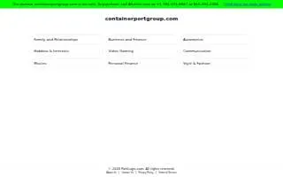 ContainerPort Group Logistics website