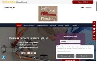South Lyon Plumbing website