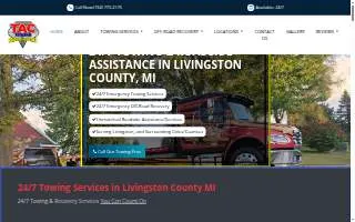 Tac Towing - Whitmore Lake website