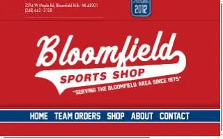 Bloomfield Sports Shop website
