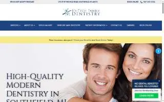 Hi-Tech Family Dentistry website