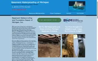 BWM Basement Waterproofing of Michigan website