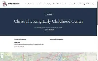 Christ the King Early Childhood website