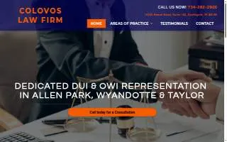 Colovos Law Firm website