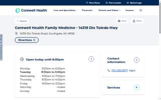 Corewell Health Family Medicine - 14319 Dix Toledo Hwy