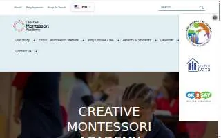 Creative Montessori Academy website