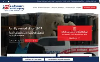 Lademan Insurance Agency website