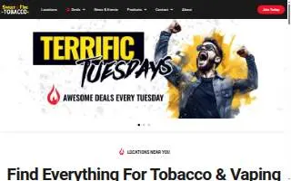 Sweet Fire Tobacco website