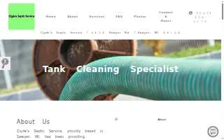 Clyde's Septic Service website