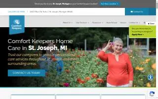Comfort Keepers of St. Joseph website
