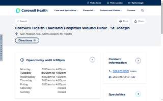 Corewell Health Lakeland Hospitals Wound Clinic - St. Joseph