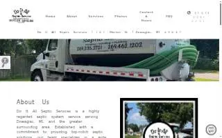 Do It All Septic Services website
