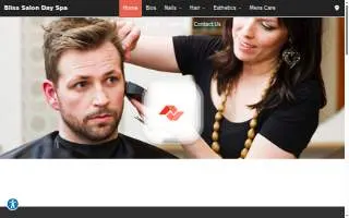 Bliss Salon Day Spa website