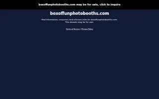 Box Of Fun Photobooths website