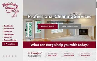 Burg's Custom Cleaning of Sterling Heights website