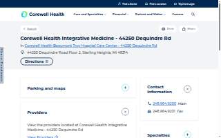 Corewell Health Integrative Medicine - 44250 Dequindre Rd