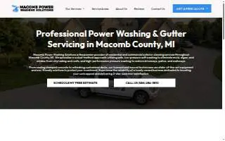 Macomb Power Washing Solutions of Sterling Heights website