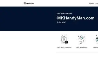 MK Handyman Service and Remodelling website