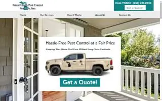 Great Lakes Pest Control Services website